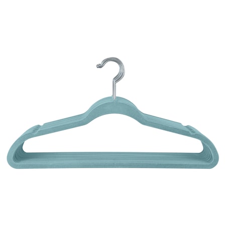 Simplify Super Slim Velvet Huggable Hangers in Dusty Blue, 10PK 3246-DUSTYBLUE